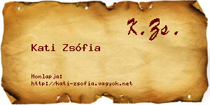 Kati Zsófia névjegykártya